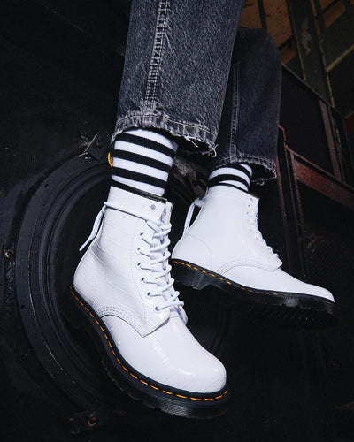 DR. MARTENS 1460 PATENT CROC EMBOSS